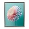 Stupell Industries Detailed Dahlia on Blue Framed Floater Canvas Wall Art Design by Incado